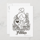 PEBBLES™ハートブレイカーB&W ポストカード (正面/裏面)