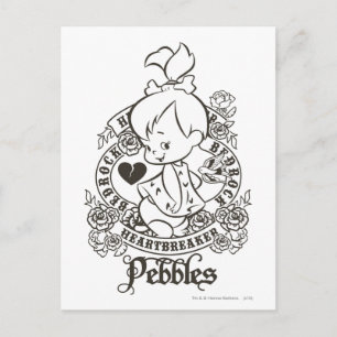 PEBBLES™ハートブレイカーB&W ポストカード