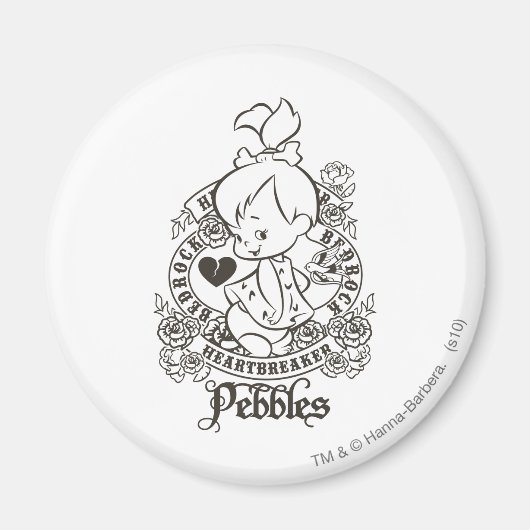 PEBBLES™ハートブレイカーB&W マグネット (正面)