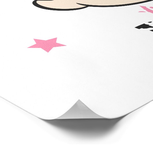 PEBBLES™星とハート ポスター (角)