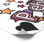 PEBBLES™紫ハート ポスター (角)