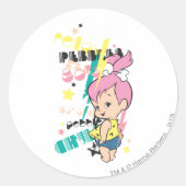 PEBBLES™ 80sパンク ラウンドシール (正面)