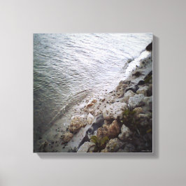 Pebbles At Theビーチ-海ブルートリミングホテル キャンバスプリント