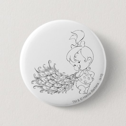 PEBBLES™ In Peacock 缶バッジ (正面)