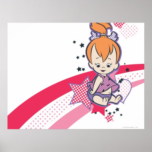 PEBBLES™ on Pink Rainbow ポスター (正面)