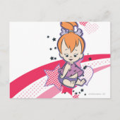 PEBBLES™ on Pink Rainbow ポストカード (正面)