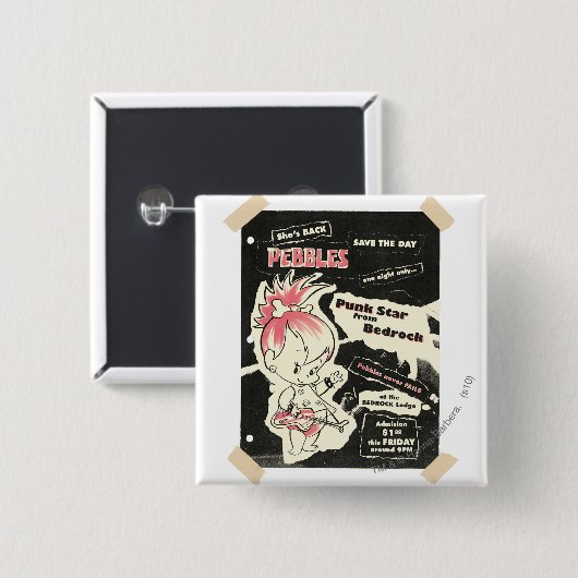 PEBBLES™ Punk Rock Legend 缶バッジ (正面&裏面)