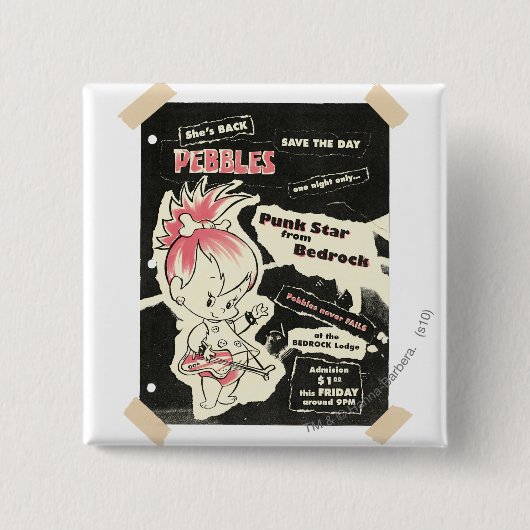 PEBBLES™ Punk Rock Legend 缶バッジ (正面)