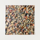 Pebbles Rocksカラフルテクスチャ タペストリー (正面(横))