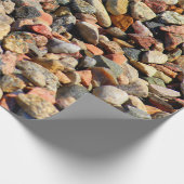 Pebbles Rocksカラフルテクスチャ ラッピングペーパー (角)