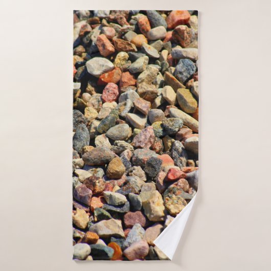 Pebbles rocks colorful texture バスタオル (バスタオル)
