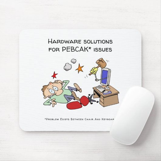 PEBCAKの技術サポートの漫画のためのハードウェア解決 マウスパッド (マウス)