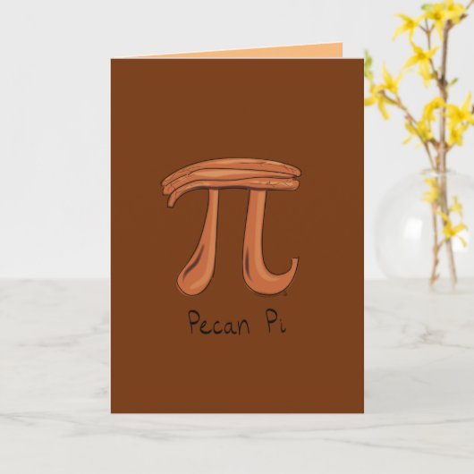 Pecan Pi - Pi日Math Greeting Card カード (黄色い花)