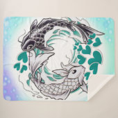 peces con corazones シェルパブランケット (正面(横))