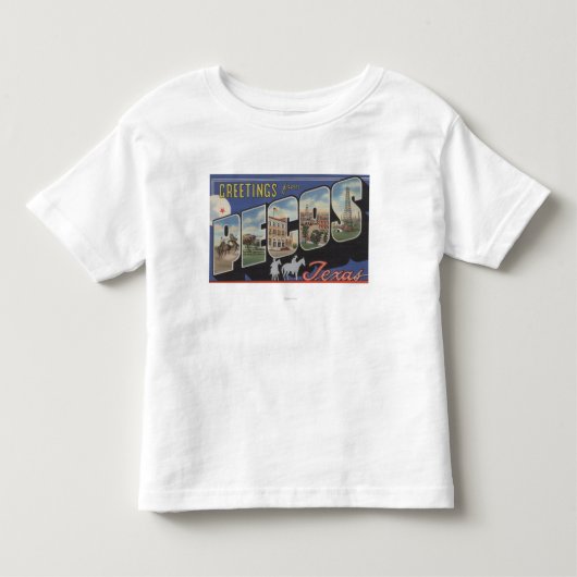 PecosのTexasLargeの手紙ScenesPecos、TX トドラーTシャツ (正面)