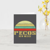 Pecos New Mexico Vintage Retro Sunset _1  カード (黄色い花)