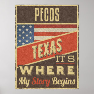 Pecos Texas ポスター