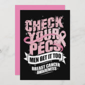 Pecs男性乳がん認識度の確認 サンキューカード (正面/裏面)