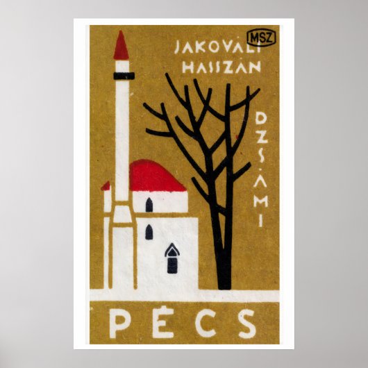 Pecs Church - Matchbox Print - Aesthetic Wall Art ポスター (正面)