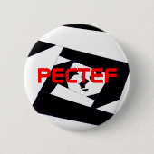 pectefのlogob&w、PECTEF 缶バッジ (正面)