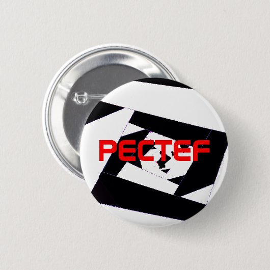 pectefのlogob&w、PECTEF 缶バッジ (正面&裏面)