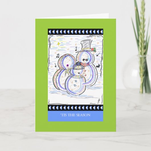 PedagogyGreetingsカード: それ人割り当てられる雪が降るため! シーズンカード (正面)