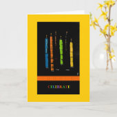 PedagogyGreetingsカード: 蝋燭 カード (黄色い花)