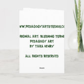 PedagogyGreetings: 赤面のカブ(カスタマイズ可能な) カード (裏面)