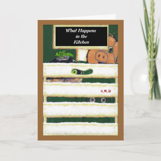 PedagogyGreetings: 赤面のカブ(カスタマイズ可能な) カード