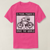 Pedal Power Save The World Design Tシャツ (デザイン正面)