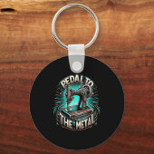 Pedal To The Metal - Funny Sewing Quote キーホルダー (正面)