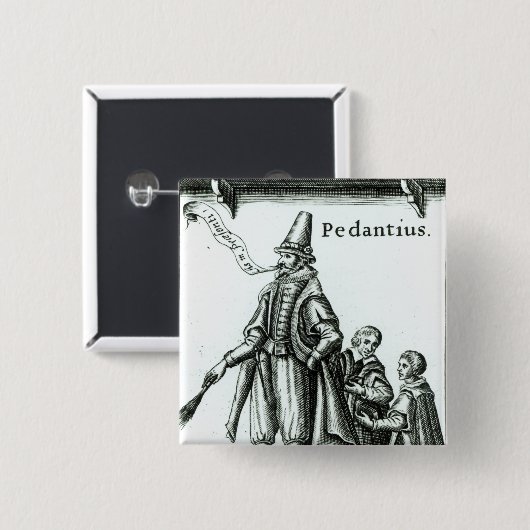 「PedantiusのFrontispiece 缶バッジ (正面&裏面)