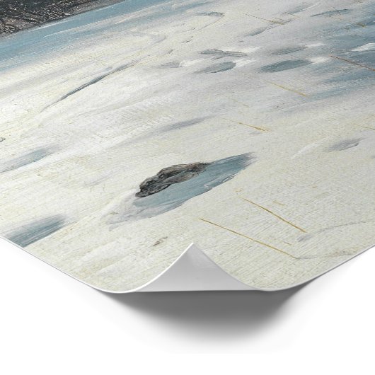 Peder Monsted – 晴れた冬の日 ポスター (角)