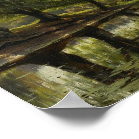 Peder Monsted – 渓谷を流れるストリーム ポスター (角)