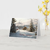 Peder Mork Monstedによる日に照らされた冬の風景 カード (黄色い花)