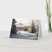 Peder Mork Monstedによる日に照らされた冬の風景 カード (正面)