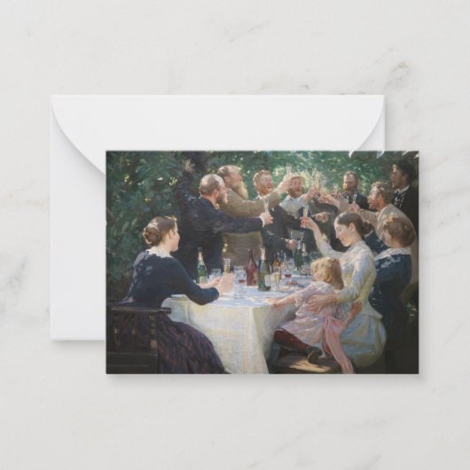 Peder Severin Kroyer -お尻、お尻、Hurrah! ノートカード (正面)