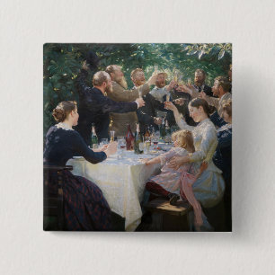 Peder Severin Kroyer -お尻、お尻、Hurrah! 缶バッジ