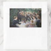 Peder Severin Kroyer -お尻、お尻、Hurrah! 長方形シール (バッグ)