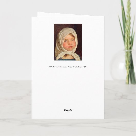 Peder Severin Kroyer -小さな女の子from Hornbaek カード (裏面)