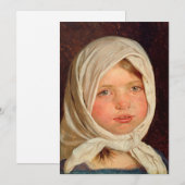 Peder Severin Kroyer -小さな女の子from Hornbaek サンキューカード (正面/裏面)