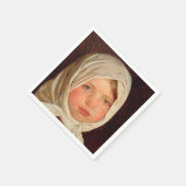 Peder Severin Kroyer -小さな女の子from Hornbaek スタンダードカクテルナプキン (角)