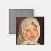 Peder Severin Kroyer -小さな女の子from Hornbaek マグネット (正面/裏面)