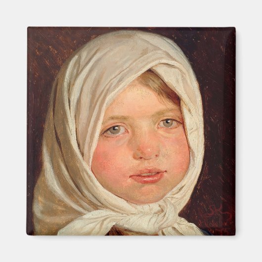 Peder Severin Kroyer -小さな女の子from Hornbaek マグネット (正面)