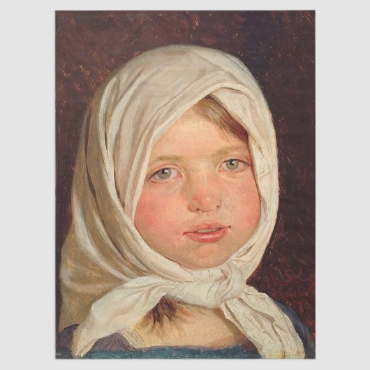 Peder Severin Kroyer -小さな女の子from Hornbaek 薄葉紙