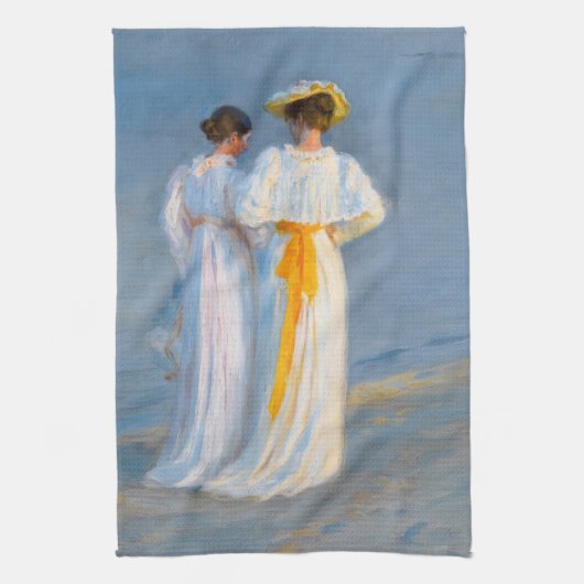 Peder Severin Kroyer - Anna Ancher & Marie Kroyer キッチンタオル (縦)