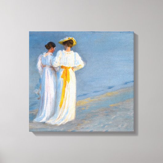 Peder Severin Kroyer - Anna Ancher & Marie Kroyer キャンバスプリント (正面)