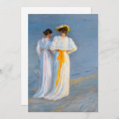 Peder Severin Kroyer - Anna Ancher & Marie Kroyer サンキューカード (正面/裏面)