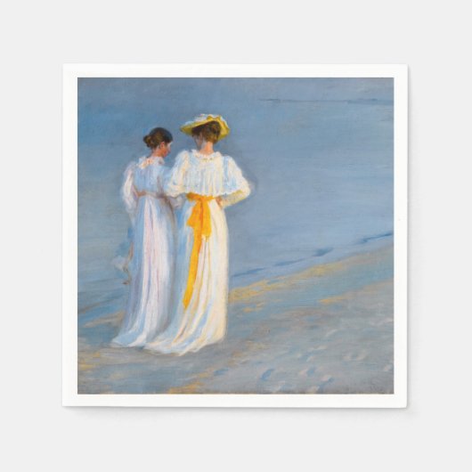 Peder Severin Kroyer - Anna Ancher & Marie Kroyer スタンダードカクテルナプキン (正面)