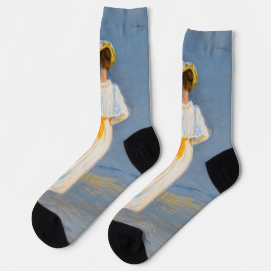 Peder Severin Kroyer - Anna Ancher & Marie Kroyer ソックス (左)